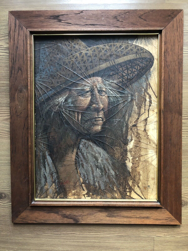 Portrait painting on leaves in Arts & Collectibles in Cambridge