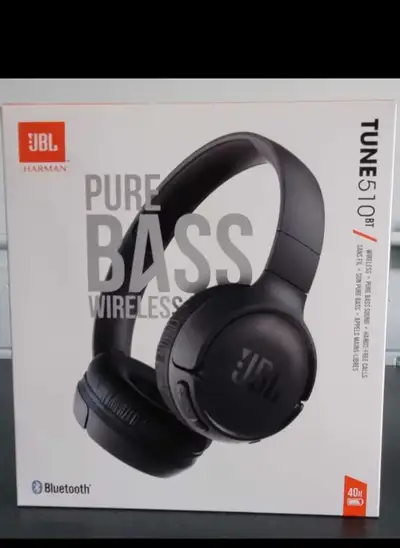 JBL Tune 510BT Wireless On-Ear Headphones - Black, View more