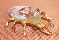 SWAROVSKI Crystal  BEETLE BOTTLE OPENER  GOLD