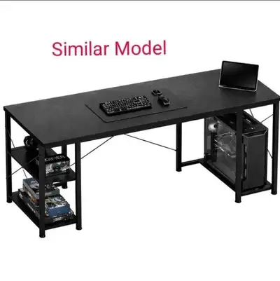 " Black Computer desk with storage, View more