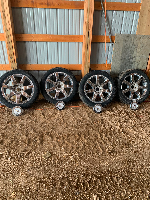 Escalade 22 inch rims and tires in Tires & Rims in Prince Albert