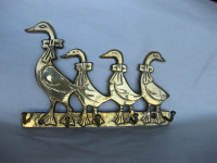 Duck and Ducklings Brass Hanger / Key Holder / Rack