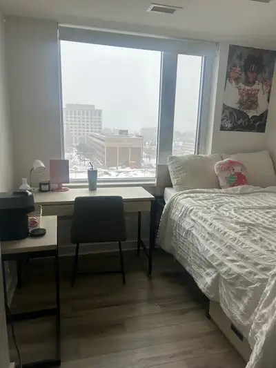 This room is fully furnished and available to sublet may-August and optional renewal after. For fema...