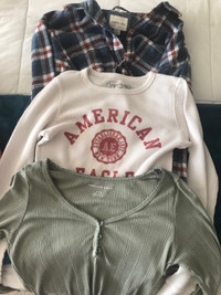 American Eagle 3 shirts sizes xs and small