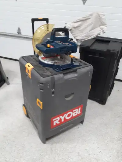 Ryobi Portable Saw Station with tool storage includes 18 volt Miter Saw Batteries not included $40.0...