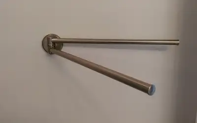 Brushed Nickel Swing Out Towel Bar, Made in Italy, View more