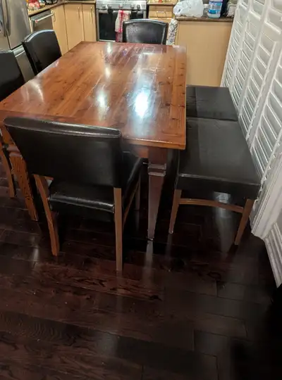 Solid Wood Dining Table Set - 6 Piece - Premium, View more