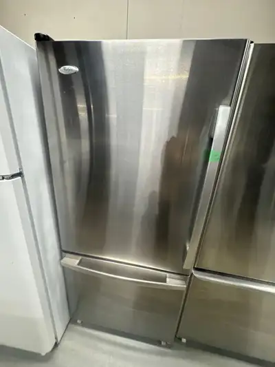 Stainless fridge whirlpool botto. Freezer  30" shorth height, View more