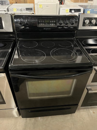 Frigidaire black glass top stove with convection & 5 burner 
