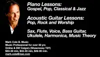 Piano, a-guitar, vocal, sax, flute, harmonica lessons