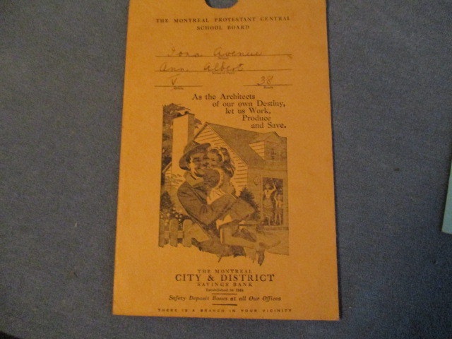 IONA AVENUE SCHOOL-PSBGM-1952 ELEMENTARY SCHOOL REPORT CARD-RARE dans Art et objets de collection  à Laval/Rive Nord - Image 2