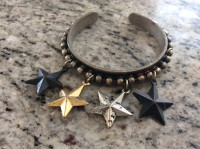 Goth Bracelet with dangling stars