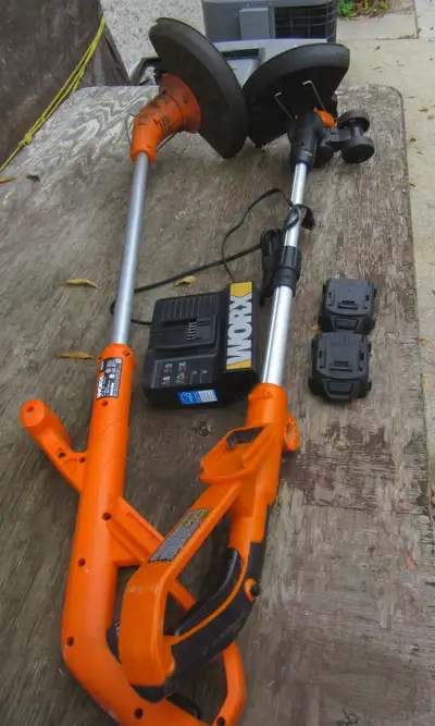 2 WORX WEEDEATER + CHARGER + 18V & 20V BATTERIES, View more
