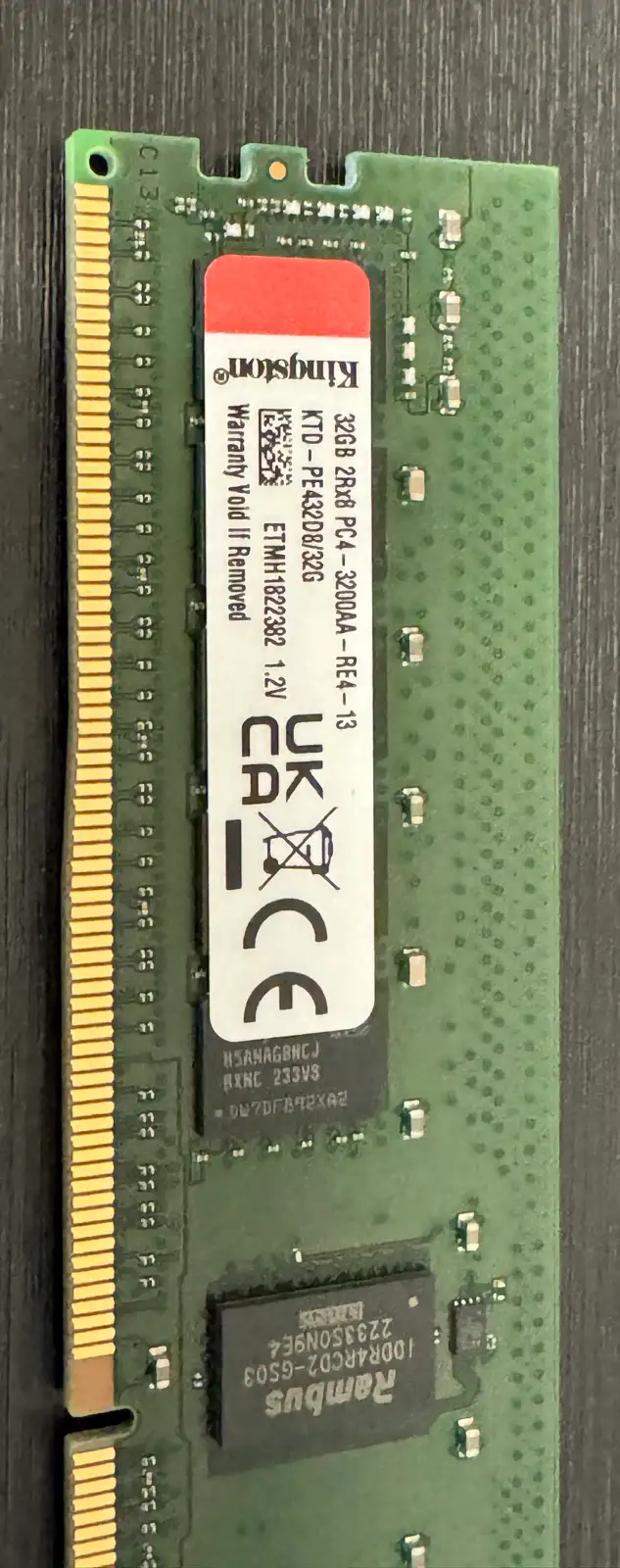 Kingston 32GB DDR4-3200 ECC Server Memory408078584570849280