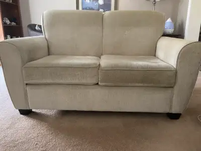 Decorest tan love seat, View more