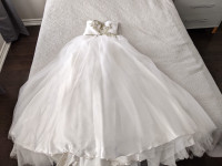 Strapless embellished Wedding dress + veil