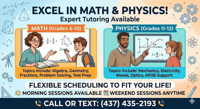 Physics and Math Tutoring 427545410583275520