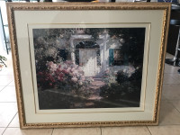 Garden doorway framed and matted print