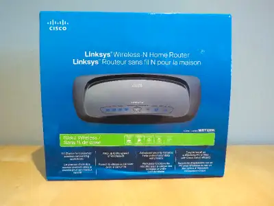 LNIB LINKSYS CISCO WIRELESS HOME ROUTER WRT120N 4-PORT ETHERNET, View more