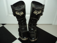FOX MOTOR CROSS BOOTS - Black - SIZE 8 ~ Calls Only Please!