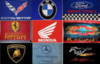 Large High Quality 3'X5' Car flags for sale 36"X60"