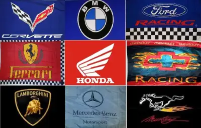 Large High Quality 3'X5' Car flags for sale Ferrari, Porsche, Lamborghini, Corvette (Blue, Red), Mer...