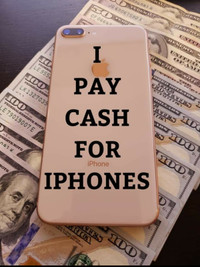 I BUY IPHONES FOR CASH - Cracked Screen and Back welcome