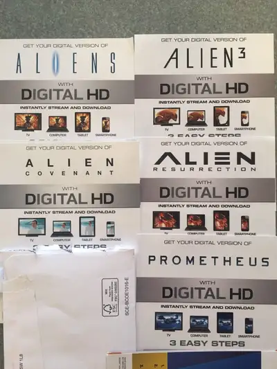 Digital Copy Code Alien Aliens 3 Resurrection Covenant Prometheu, View more