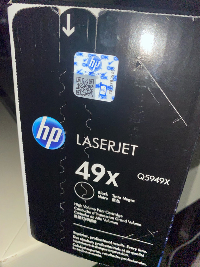 HP Q5949X 49X Black High Yield Toner Cartridge HP LaserJet 1320, in Printers, Scanners & Fax in Ottawa - Image 3