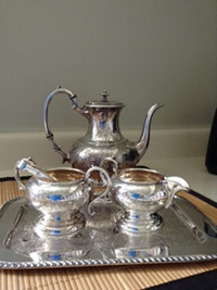 E.P. Copper #4465 Silver Tea Pot Set