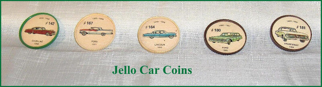 Jello Car Coins Premiums from the 60's in Arts & Collectibles in Belleville - Image 3
