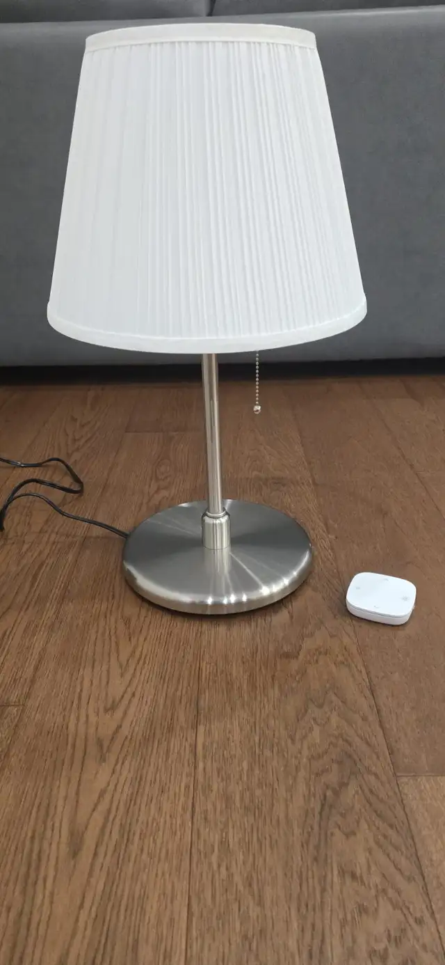 IKEA Table Lamp Nickel Plated Changing Color + Remote Control in Indoor Lighting & Fans in Markham / York Region - Image 5