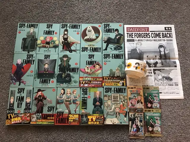 Spy Family comics / Vol.1 - Vol.14 and Fun book【Japanese version