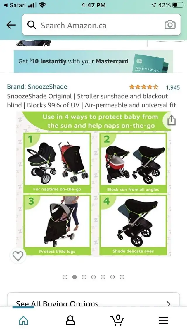 SnoozeShade Original | Stroller sunshade62863282551042121