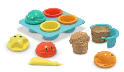 Brand New Melissa & Doug Seaside Sidekicks Sand Cupcake Set, View more