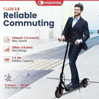 Gyrocopters Flash 3.0 2024 Electric Scooter for Adults & Teens., View more