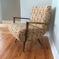 Vintage Mid Century Modern Swivel Rocking Chair-Read All Info