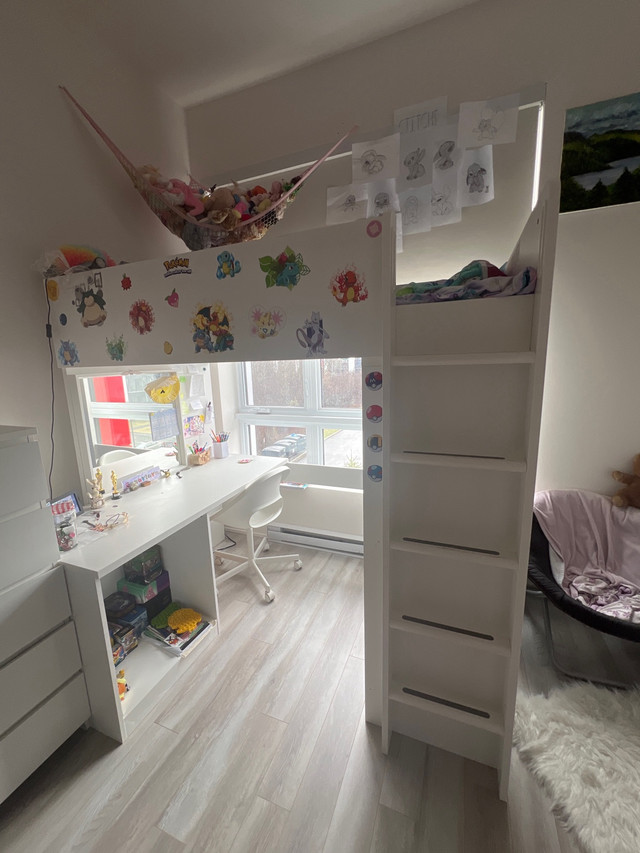 IKEA Samstad Loft Bed with Desk in Beds & Mattresses in Gatineau