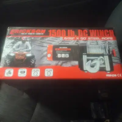 I am selling a new Erickson 1500 lb DC Winch, featuring a 5/32" x 50' steel rope, perfect for ATVs a...