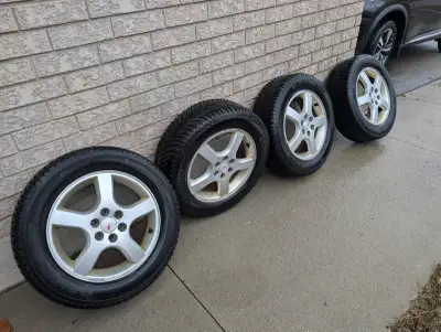 As new all weather tires. Purchased Nov 22 only used until Dec 24 14000km Rims included $800 cash on...