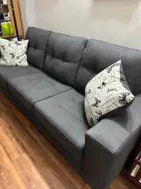 Sofa 3 places - gris foncé