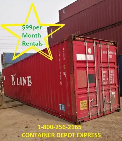We keep a wide range of both used and new 20ft & 40ft Steel shipping containers. We have both rental...
