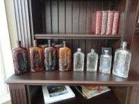 One Lot of 8 Antique 1930's Wine and Whiskey Bottles All/$75.00