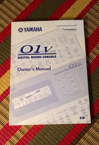 Yamaha O1v digital mixing console owners manual 