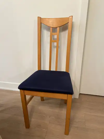 Six (6) beautiful and solid Wood Dinning chairs, View more