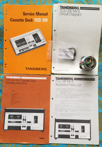 Tandberg TCD 310 MkII Service Kit, 2 Belts 2 Rollers, Manuals,