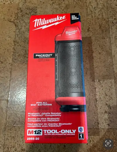 Brand new Milwaukee m12 Bluetooth speaker with packout 2955-20 , View more