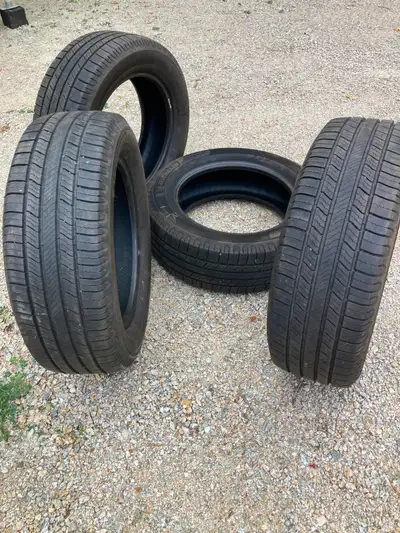 A set of four all season Defender 2 Michelin tires 225/60 R 17. Used two summers on a Subaru Foreste...