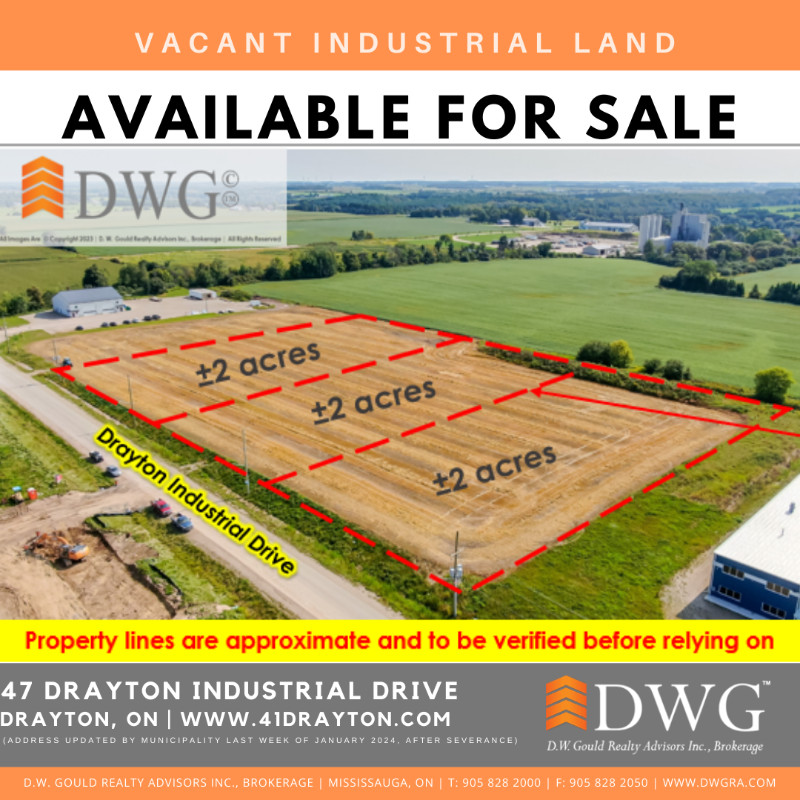 FOR SALE - Rectangular Vacant Industrial Lot - FLAT in Land for Sale in Kitchener / Waterloo