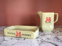 Vintage J& B Scotch Whiskey Jug and Ashtray MCM Made in England